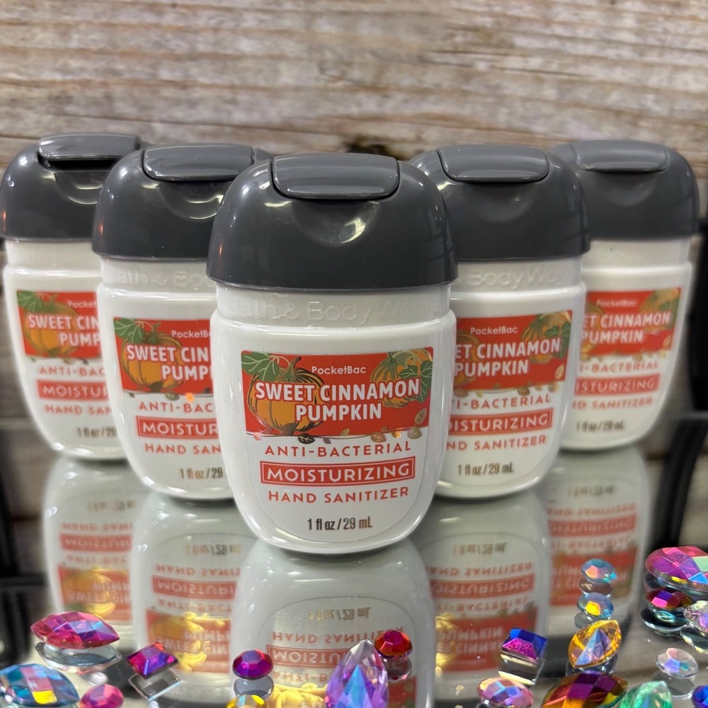 Bath Body Works PocketBac Sweet Cinnamon Pumpkin Hand Sanitizer,‎ Set of 5 NEW